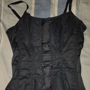 Victoria's Secret Black Lace Corset Top